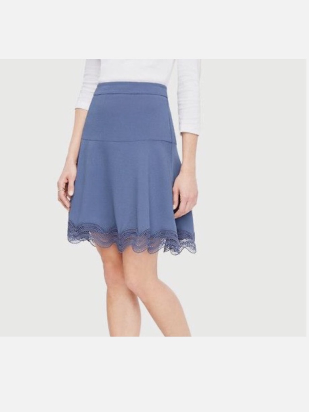 Ann Taylor Steel Blue Flounce Hem
Skirt 2